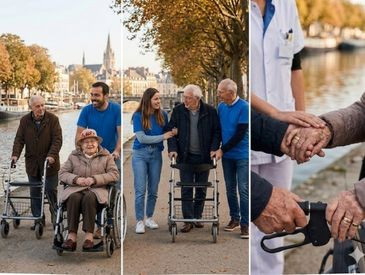 Faire une balade conviviale avec les résident.e.s de l’EHPAD CHU Hôtel Dieu